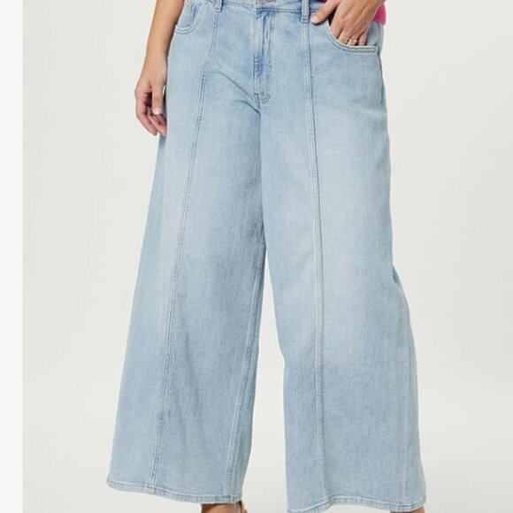 The Drop Women's Frida Relaxed Fit Jeans Light Indigo Plus Size 25 - Picture 2 of 11